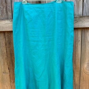 Kim Rogers linen teal skirt